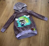 Langarmshirt mit Kapuze (handmade) Größe 116 Sachsen-Anhalt - Halle Vorschau