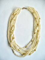 Collier fünfreihig kleine Perlen Perlenkette Halskette Schleswig-Holstein - Trittau Vorschau