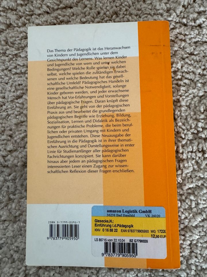 Einführung in die Pädagogik- Hermann Giesecke in Memmingen