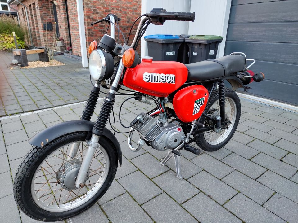 Moped Simson S51 4 Gang Baujahr 1984 in Radbruch