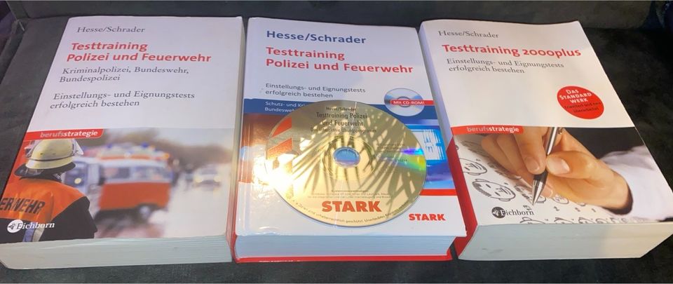 Hesse Schrader Polizei Feuerwehr Testtraining 3er Set mit CD in Schornsheim