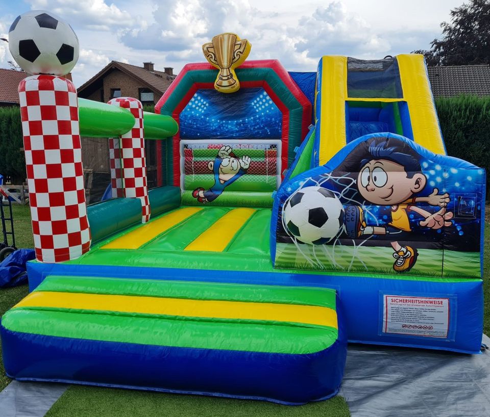 Hüpfburg Fussball WM EM Kinder Party leihen mieten in Hürtgenwald