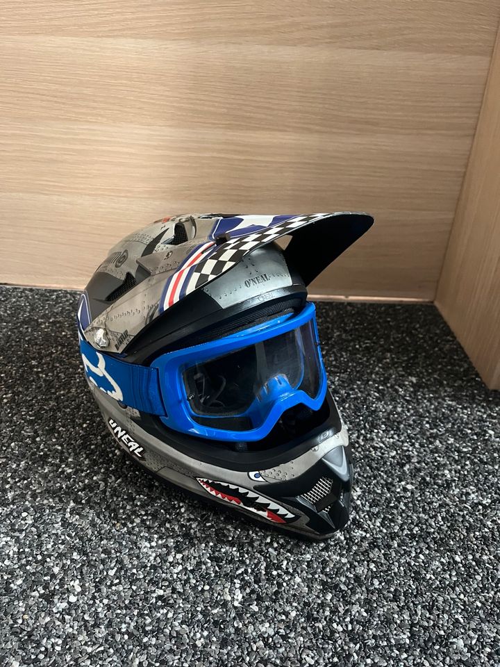 O‘Neal Fullface Helm mit Fox Goggle Brille MTB Downhill in Bottrop