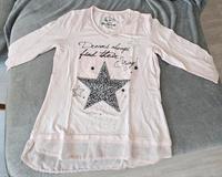 Pullover mit Blusenstoff am Saum Gr. S Hessen - Neu-Eichenberg Vorschau