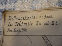 Stellungskarte 1918 Frankreich Kronprinz Rupprecht WK1 Komp. 360 Berlin - Zehlendorf Vorschau