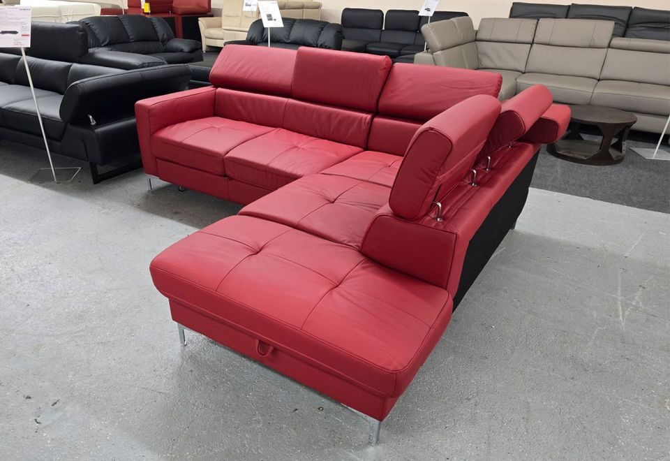 Ledersofa mit Bettfunktion & Bettkasten | 0% Finanzierung | Ecksofa Sammy von Cotta | Ausstellungsstück sofort verfügbar | Couchlet Frankfurt in Frankfurt am Main