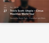 Travis Scott Konzert Karte 27.07 Frankfurt Nordrhein-Westfalen - Brilon Vorschau