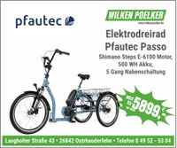 Elektrodreirad Pfautec Passo Shimano E-Bike Niedersachsen - Ostrhauderfehn Vorschau