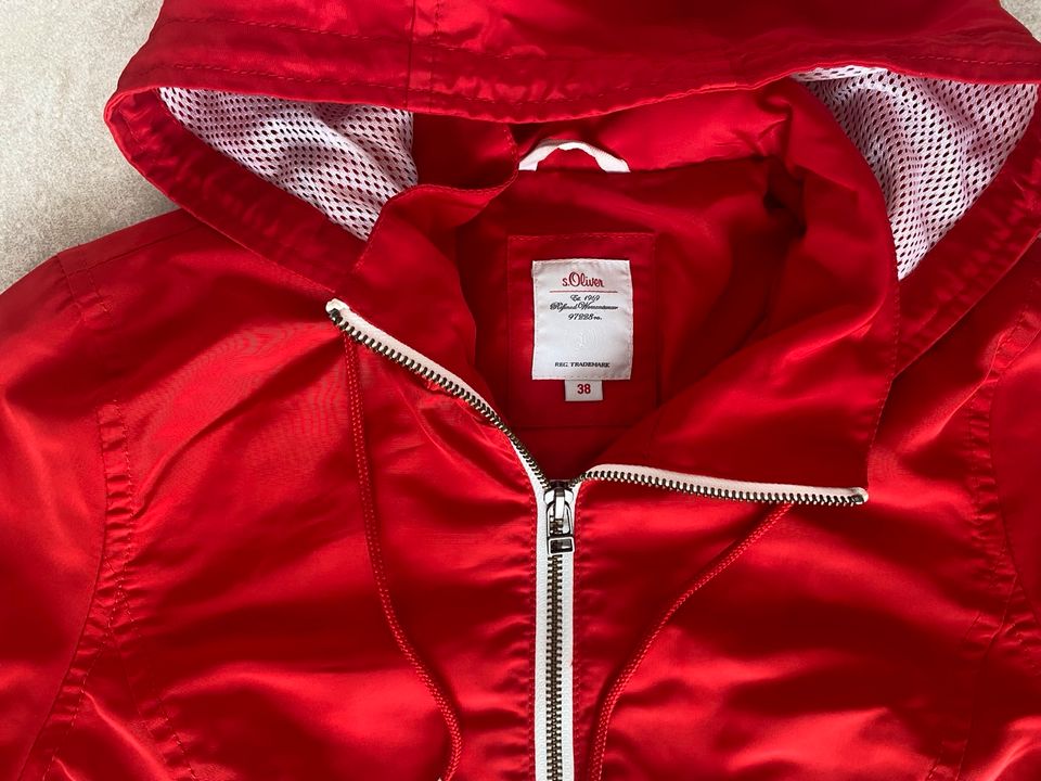 S. Oliver Jacke Sommerjacke M 38 dünne Soliver rot Damenjacke in Langenhagen