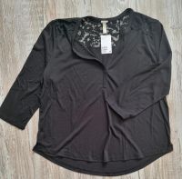 Neu H&M Jerseybluse Bluse Gr. XL Shirt Langarm schwarz Spitze Sachsen - Elsterheide Vorschau