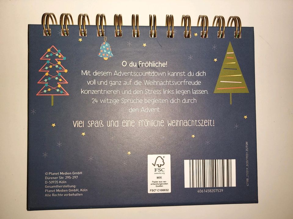 Adventskalender zum Aufstellen/Aufstellkalender mit Sprüchen in Hamburg