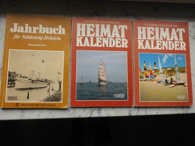 Jahrbuch für Schleswig-Holstein 1995 + Heimatkalender 1985+1988 in Flensburg