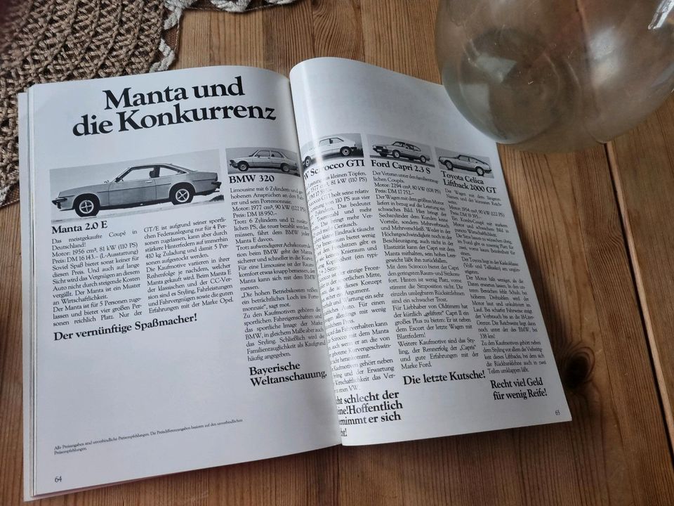 Opel Manta B / Opel Manta CC Produktinformation 1978 in Neuenstein