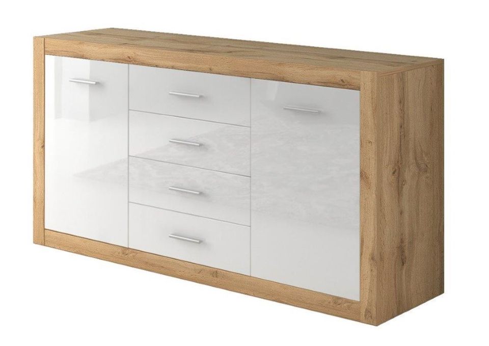 NEU einzigartige Kommode 165 Sideboard Wotan Eiche/weiß Hochglanz in Berlin