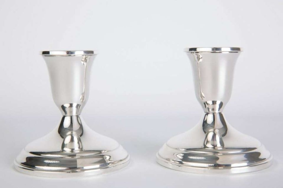 Kerzenleuchter - Kerzenständer Paar 925 Sterling Silber in Randersacker