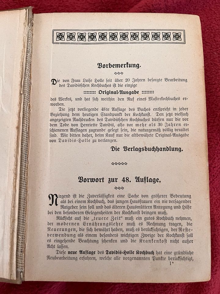 Praktisches Kochbuch Henriette Davidis-Holle 1915 in Niestetal