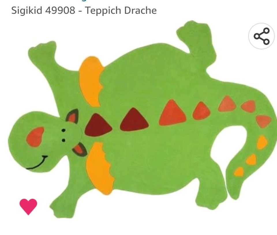 Sigikid Kinder Teppich Drache Ritter Rettich grün in Bielefeld