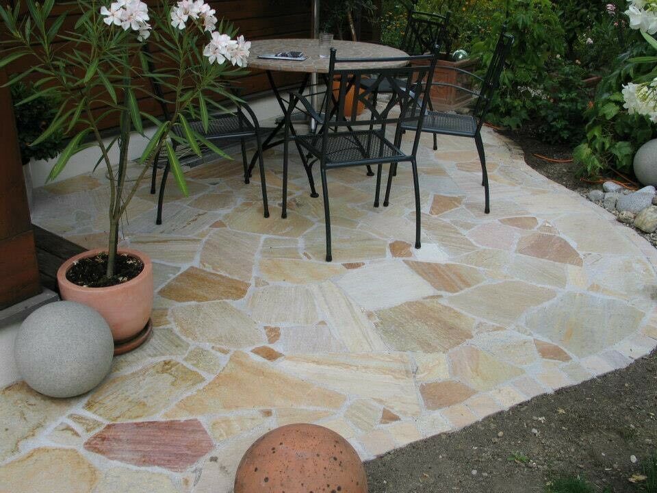 - Natursteine Natursteinplatten Terrassenplatten Rio Gelb 1.5-2.5cm in Unna