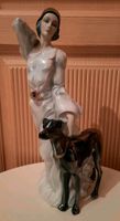 Porzellan Figur Vintage Dame mit Windhund Düsseldorf - Unterbach Vorschau
