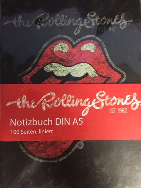 Rollings Stones Notiz Buch A5 NEU Original Notizbuch Musik Band in Wernau