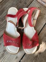 Sandalen, Gabor, 38, Leder, rot Bayern - Großmehring Vorschau
