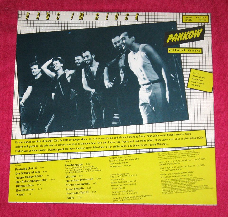 Pankow & Frauke Klauke Hans im Glück Amiga LP Vinyl DDR Rock in Sulzbach a. Main