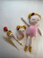 Amigurumi◆Mädchen◆Personalisierte Schnullerkette◆Rassel◆Geschenk Nordrhein-Westfalen - Niederzier Vorschau