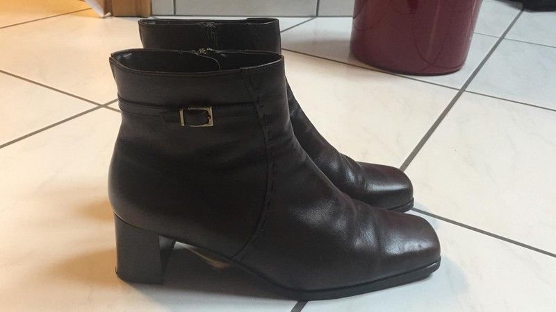 JANA Damen Stiefeletten Gr.8 (Gr.42) Weite G braun Leder in Mutterstadt