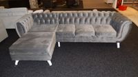 Wohnlandschaft Chesterfield grau Sofa Couch wohnen Wohnzimmer Niedersachsen - Georgsmarienhütte Vorschau