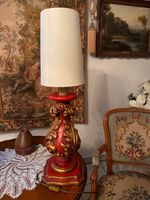 Antike Tischlampe Lampe rot gold Holz Barock rokoko art TOP Bayern - Thyrnau Vorschau