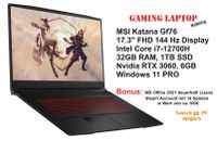MSI Katana GF76 Gaming Laptop i7 RTX 3026 1TB 32BG Hessen - Bad Nauheim Vorschau