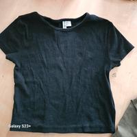 schwarzes Feinripp Tshirt H&M Bayern - Schwarzenfeld Vorschau