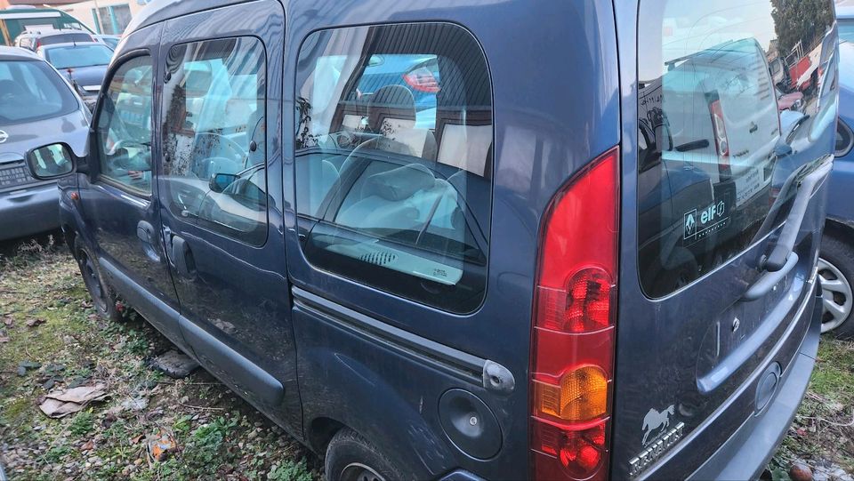 Schlachtfest! Renault Kangoo 1,2 blau 2003 Wasserschaden in Eschweiler