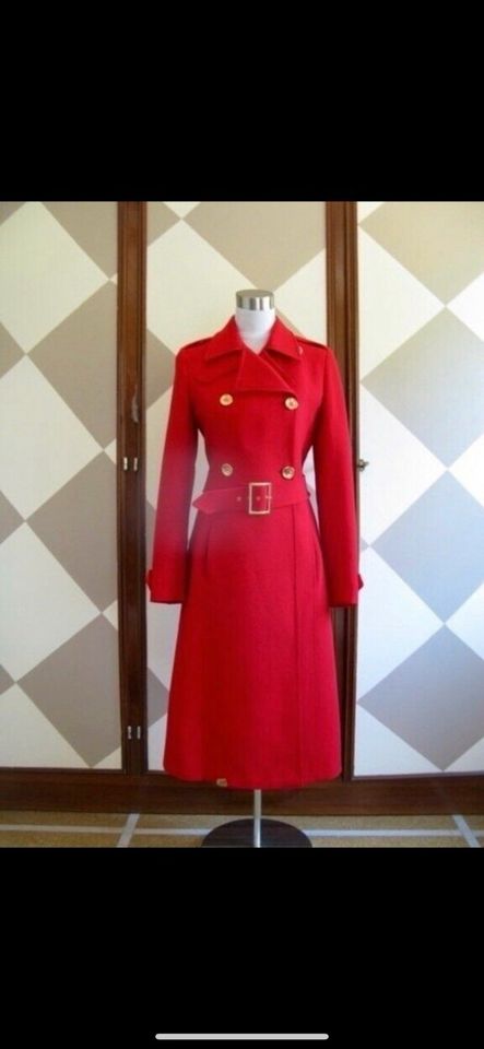 Dolce & Gabbana Military Mantel in Rot neu ohne Etikett in Duisburg