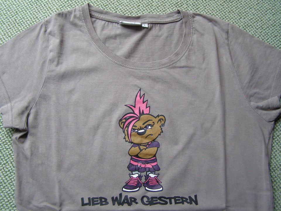 TOP - schönes T-Shirt "Lieb war gestern" in Gr. L von Designers in Wittgensdorf