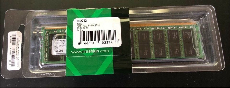 Mushkin Proline 992212 16GB PC4 17000 RDIMM 2Rx4 RAM Speicher 1.2 in Maintal