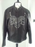 Biker-/Lederjacke m. reflektierenden Totenköpfen Gr, 54 XXL Skull Nordrhein-Westfalen - Bottrop Vorschau