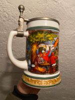 Bierkrug mit Zinndeckel und toller Bemalung München - Sendling-Westpark Vorschau