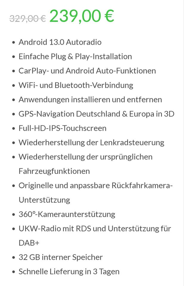 Android Car Media Player, Autoradio in Obergurig