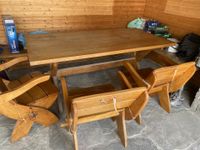 Esstisch Tisch Garten Holz Robust Echtholz + 3 Massive Stühle Top Bayern - Kaufbeuren Vorschau