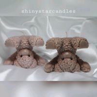 Teddy Kerze mit Glimmer Deko Geschenk handmade Sachsen - Chemnitz Vorschau