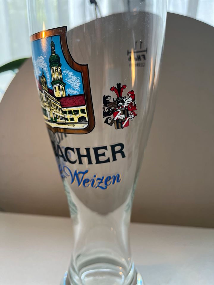 Weizenglas Weissbierglas Kühbacher Schloß Weizen 1l in Genderkingen