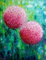 Acrylbild, Abstrakt, Blumen, Lollipop-Painting, inklusive Versand Dresden - Dresden-Plauen Vorschau