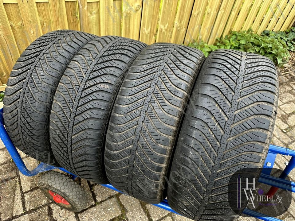 ALLWETTERREIFEN ➡️ Alufelgen 15 Zoll 5x100➡️ 195/55 R15 GOODYEAR Ganzjahresreifen Reifen Felgen➡️ VW POLO 6R 9N FOX AUDI A1 SEAT IBIZA 6J 6L TOLEDO NH SKODA FABIA 5J ROOMSTER PRAKTIK RAPID Allwetter in Bünde