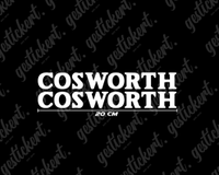 2x 20 cm Cosworth Aufkleber Ford Escort Sierra Sticker Tuning Nordrhein-Westfalen - Dinslaken Vorschau