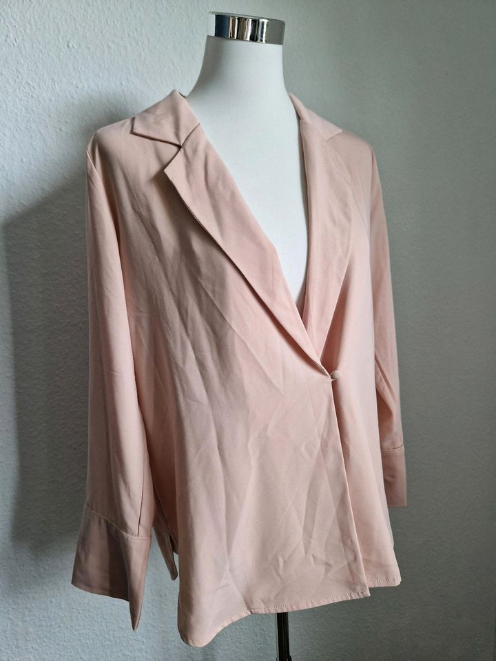 Blazer S Jacke H&M Rosa Business Blogger Frühling Bluse Retro in Hamburg