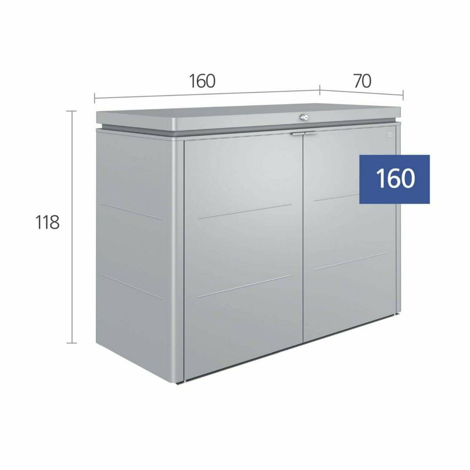 Biohort Aufbewahrungsbox Highboard Quarzgrau-Metallic 160 in Dortmund