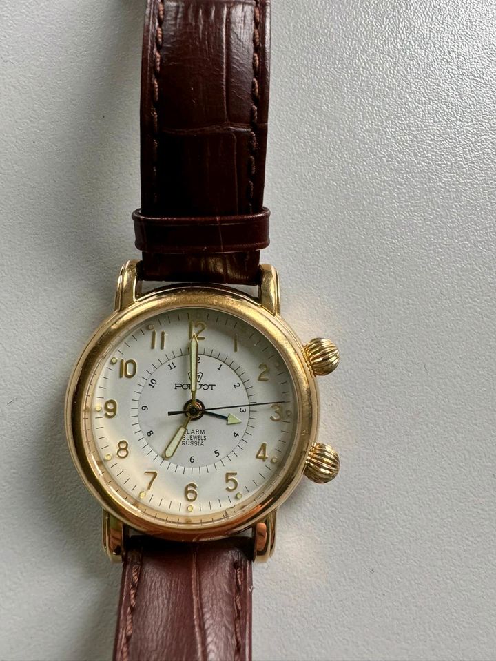 Poljot Alarm Vintage super Zustand Herrenuhr Wecker (wie Memovox) in Eppelborn