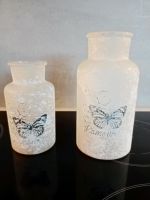 2 Blumenvasen aus marmorierten Glas Nordrhein-Westfalen - Heek Vorschau