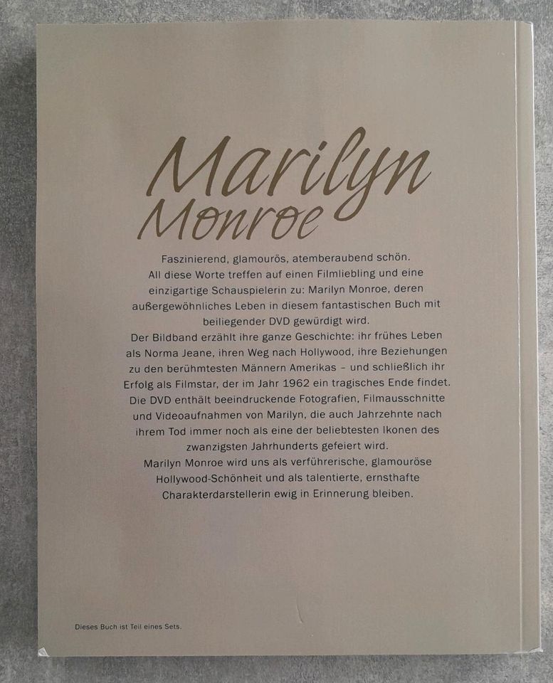 Marilyn Monroe Sonderedition DVD mit Buch in Wassertrüdingen
